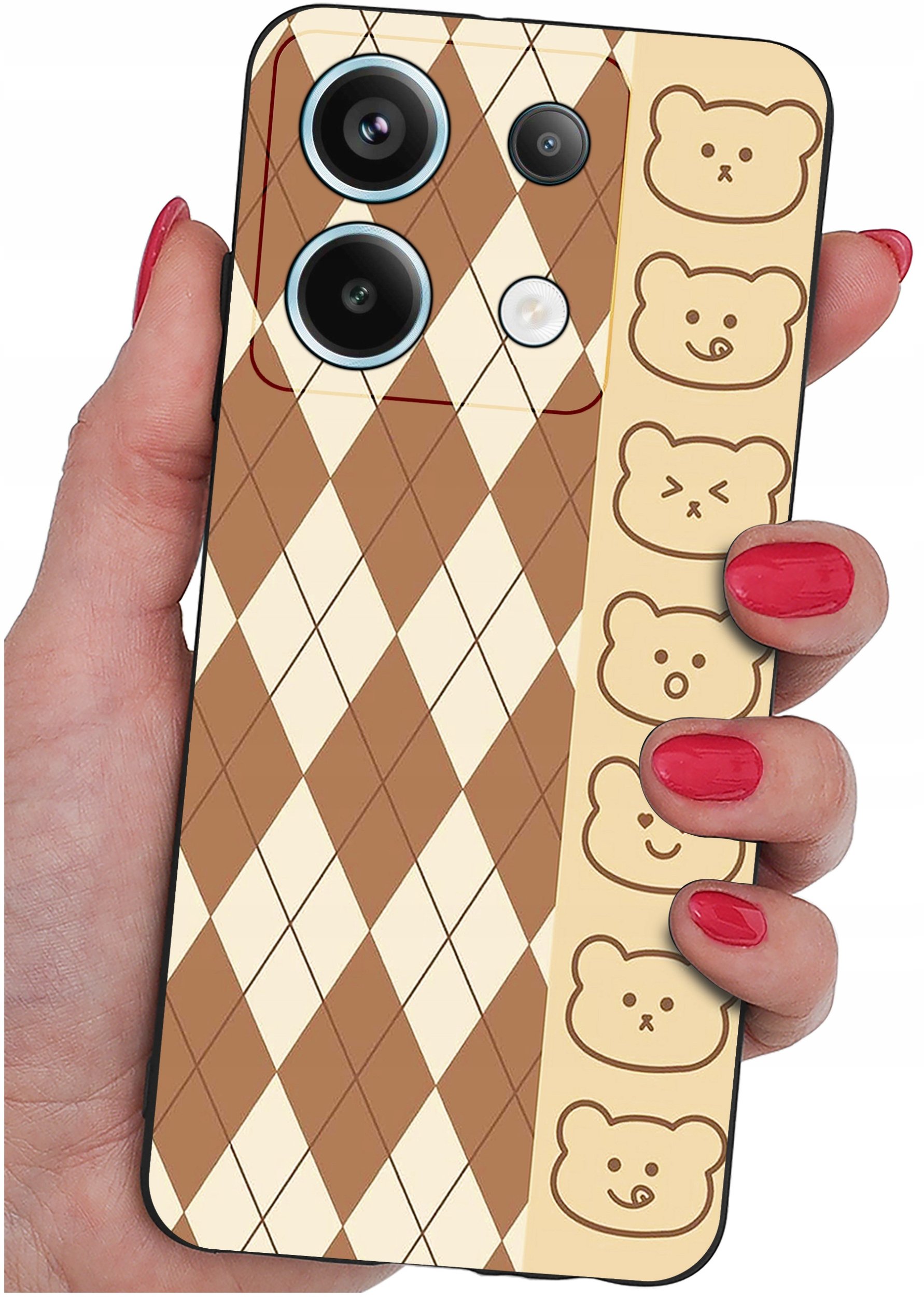 ETUI do Xiaomi Redmi Note 13 Pro 5G WZORY |SILIKONOWE MATT CASE +SZKŁO 9H