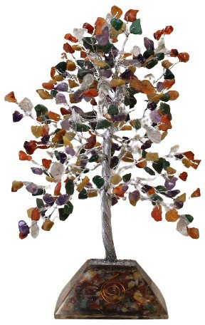 Drzewko Szczęścia z Orgonitem - Mix Kamieni | 320 kamieni