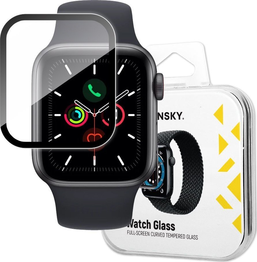Braders Szkło Hybrydowe do Apple Watch 6 / 5 / 4 / SE 44mm czarny