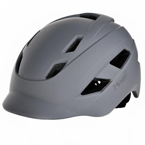 Kask miejski PROX TOWN LED Rozmiar kasku: L(58-61 cm), Wybierz kolor: Szary mat