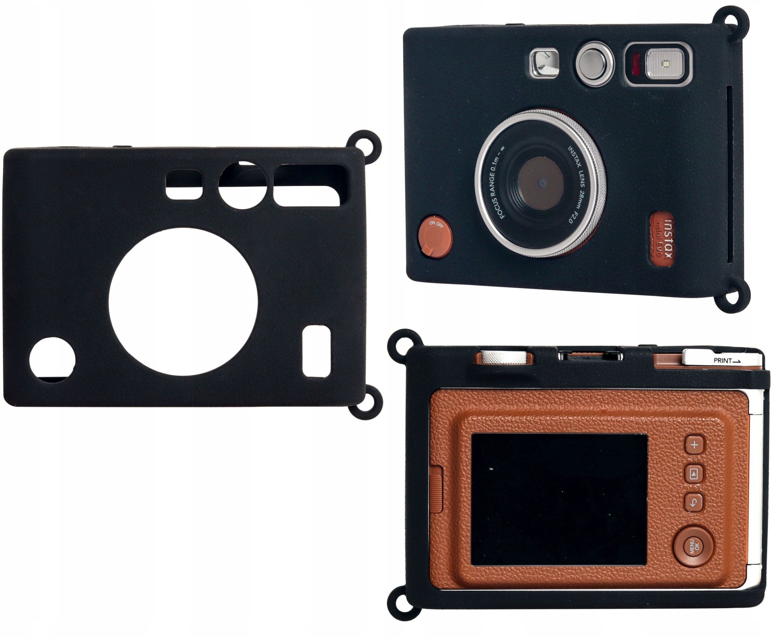 Futerał Etui Pokrowiec Case Silikon do Fuji FujiFilm INSTAX Mini EVO / Czarny