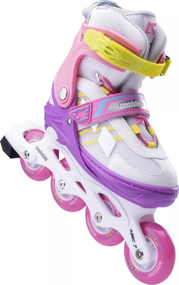 Rolki CoolSlide Meron YG rekreacyjne regulowane białe r. 31-35