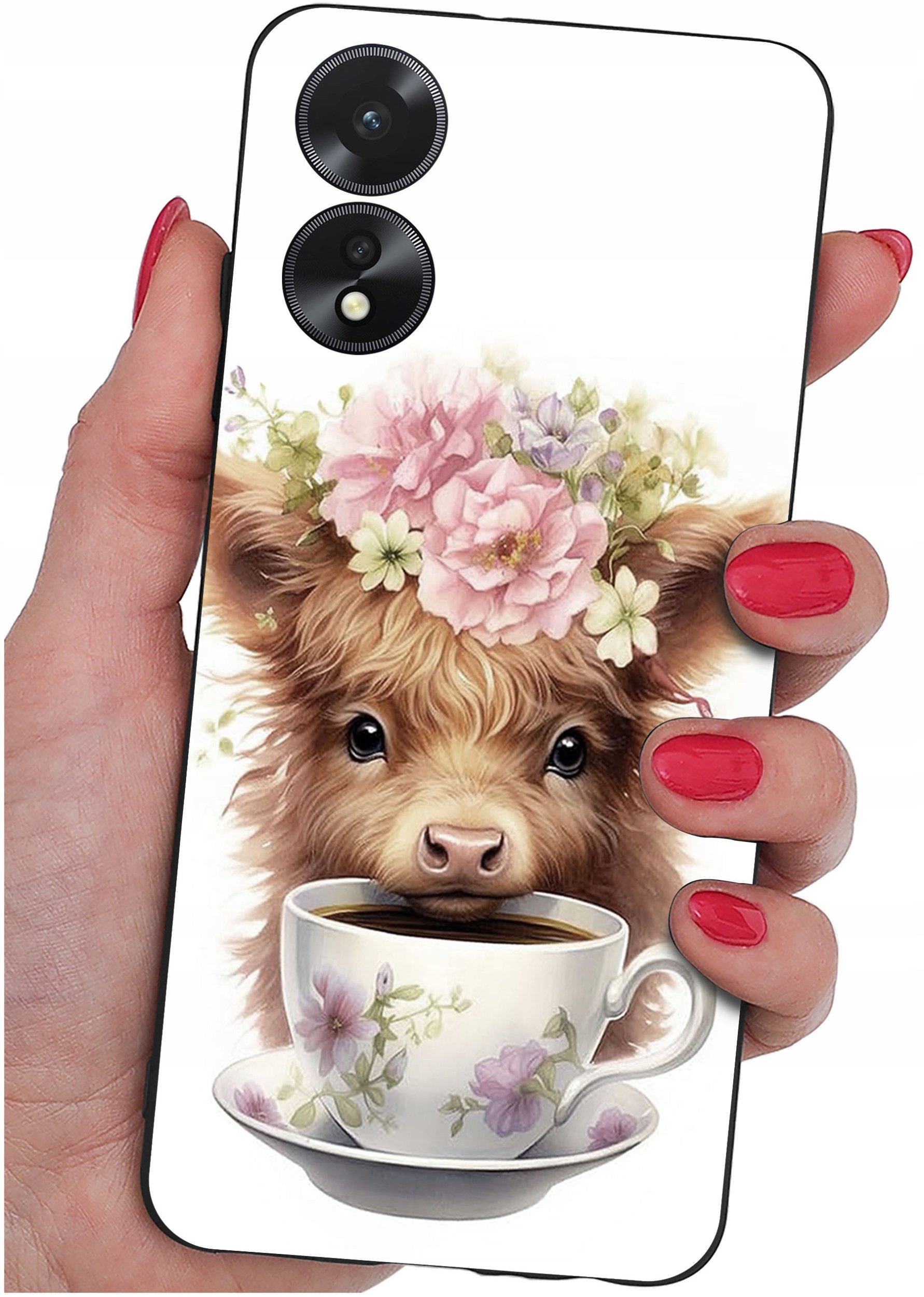 ETUI do Oppo A38 4G WZORY |SILIKONOWE MATT CASE + SZKŁO 9H