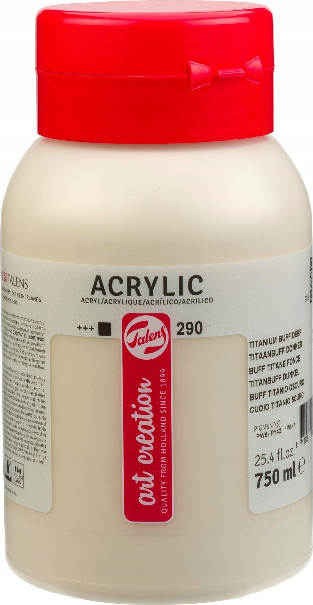 Talens Art Creation Acrylic Colour Jar Titanium Buff Deep 290