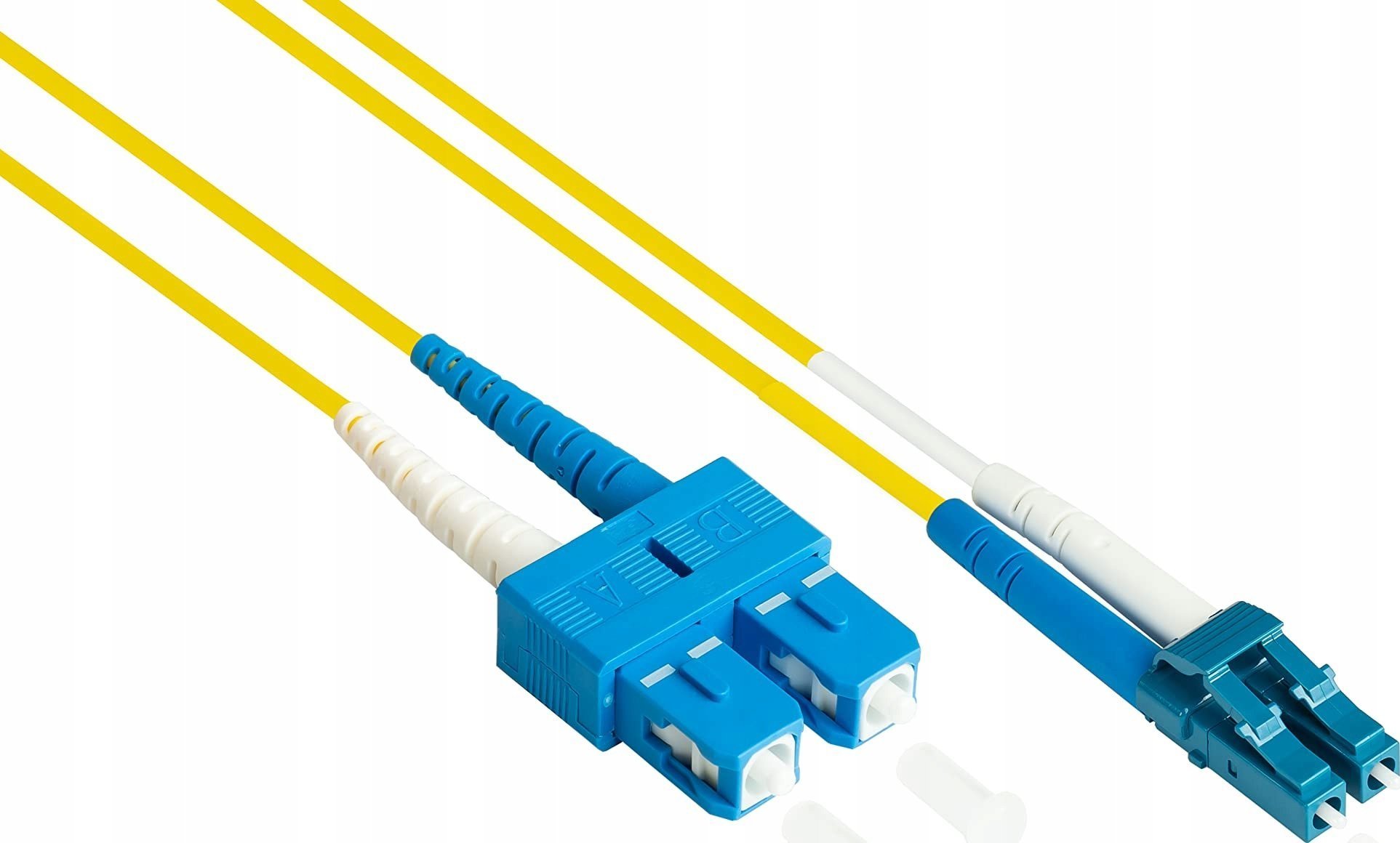 Alcasa Alcasa LC - SC 1m M/M kabel InfiniBand / światłowodowy Żółty