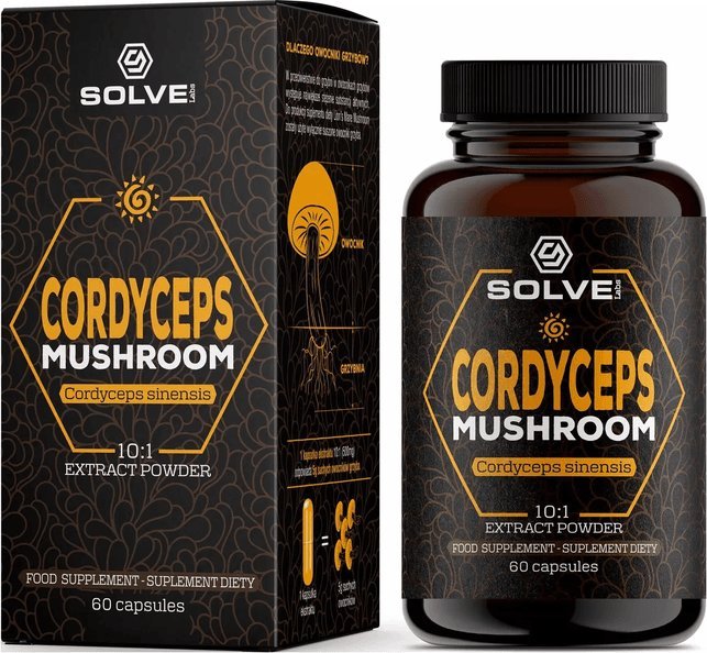Solve Labs SolveLabs Cordyceps (Cordyceps sinensis) 10:1 Ekstrakt 60 kapsułek - WYSYŁAMY W 24H!