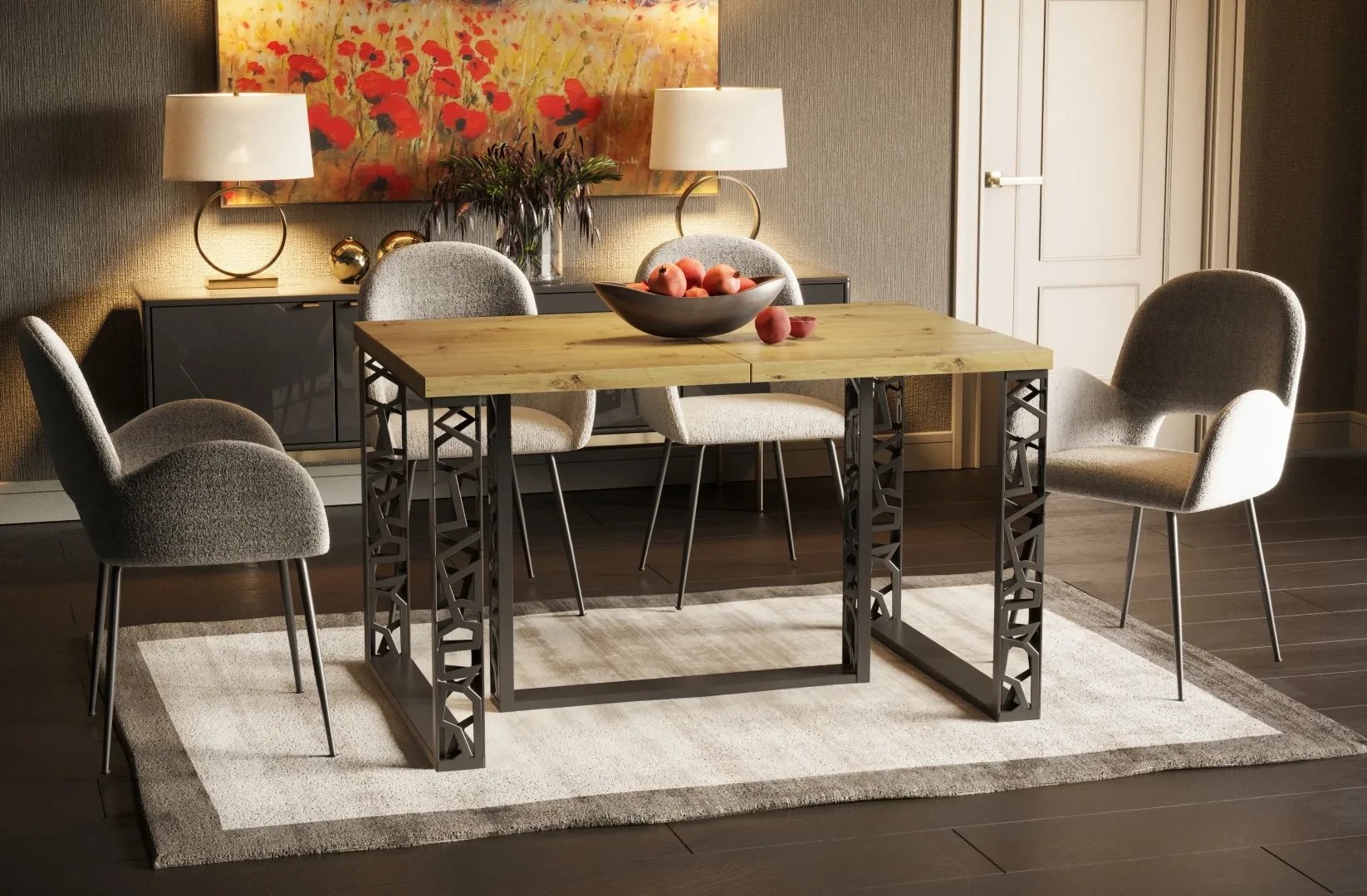 Stół rozkładany EWEREST MAX 130(330)x85 dąb artisan ENDO