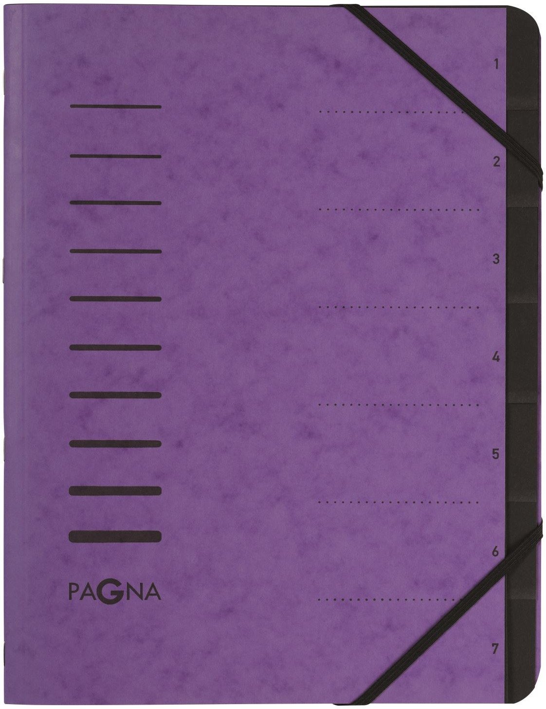 PAGNA Ordnungsmappe 7 Fächer 1-7 aubergine