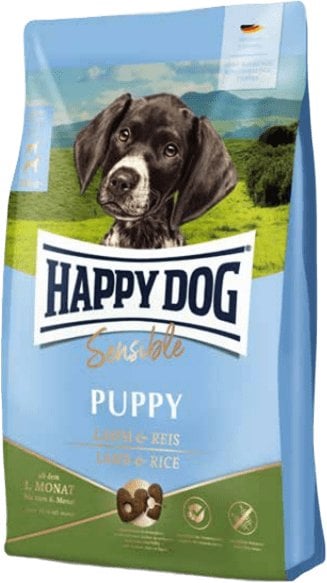 Happy Dog Sensible Puppy, sucha karma, dla szczeniąt, 1-6 miesięcy, jagnięcina/ryż, 4 kg