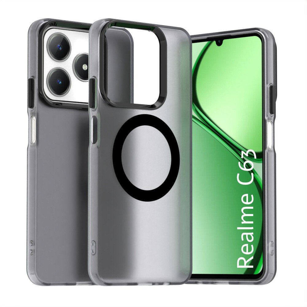 Etui matowe Supero Candycase Magsafe do Realme C63, czarne