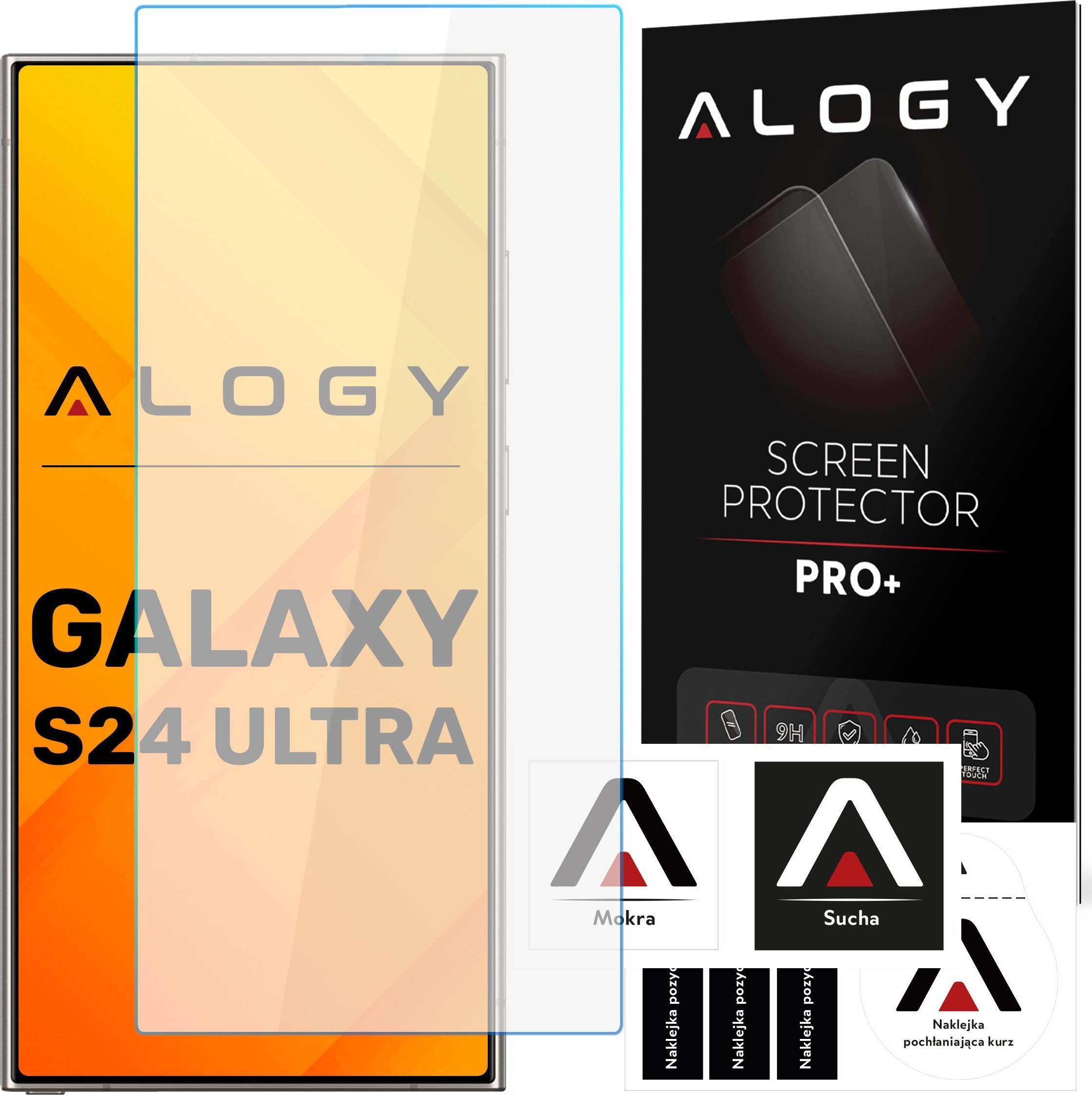 Alogy Szkło hartowane do Samsung Galaxy S24 Ultra ochronne szkiełko na ekran 9H Pro+