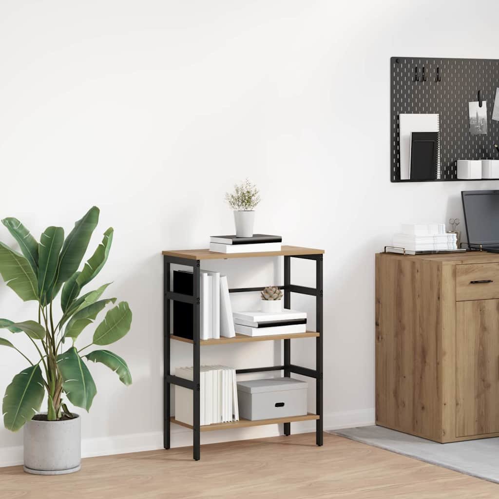 vidaXL Półka na książki Dąb rzemieślniczy 60 x 29,5 x 81 cm