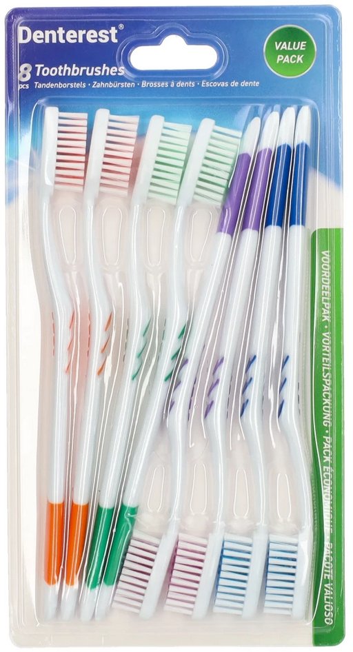 Manualna szczoteczka do zębów ZESTAW 8 SZTUK