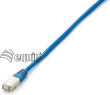 Equip Patchcord Cat6a, S/FTP, 10m, niebieski (605636)