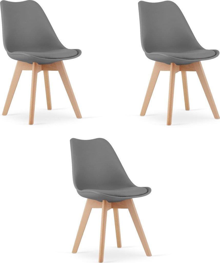 Leobert Krzesło MARK Grafitowe x 3