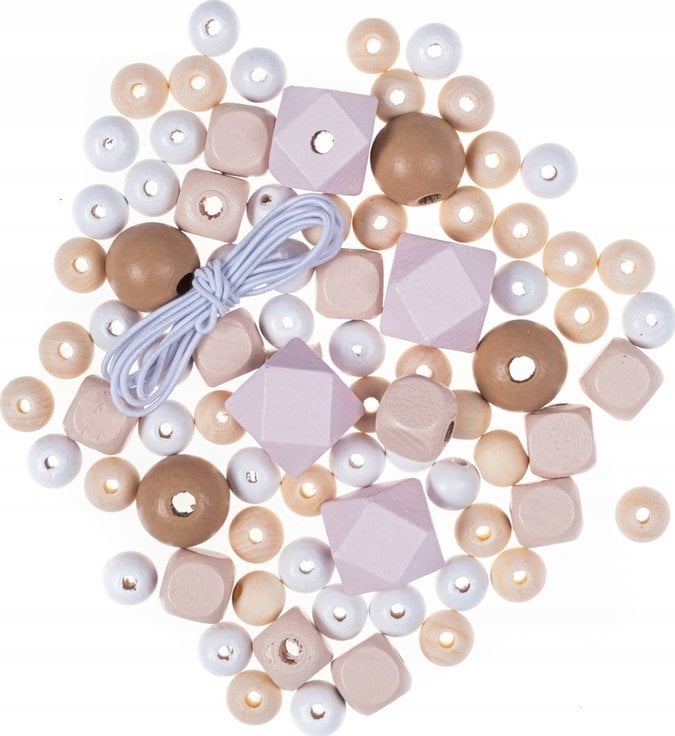 Koraliki drewniane nude 80szt