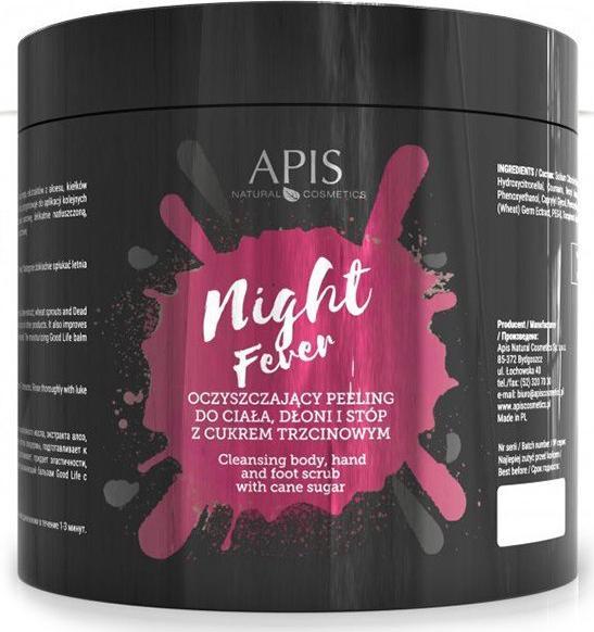 Apis APIS NIGHT FEVER OCZYSZCZAJĄCY PEELING DO CIAŁA, DŁONI I STÓP, 700 G