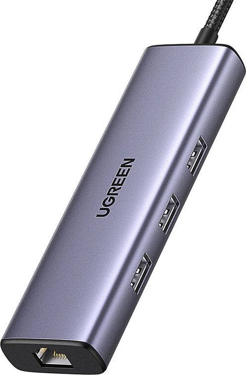 HUB USB Ugreen CM512 1x RJ-45 1x USB-C PD 1x HDMI + 3x USB-A 3.0 (15598)