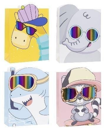 Torebka ozdobna 26x32x10cm hot-stamp mix ROZETTE