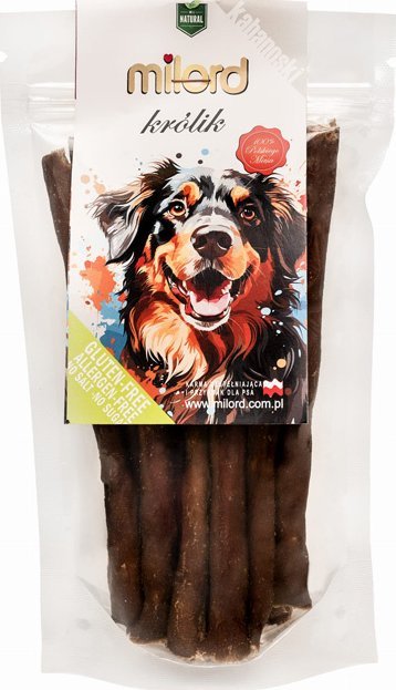 Przysmak dla psa Milord Kabanosy z królika 150 g