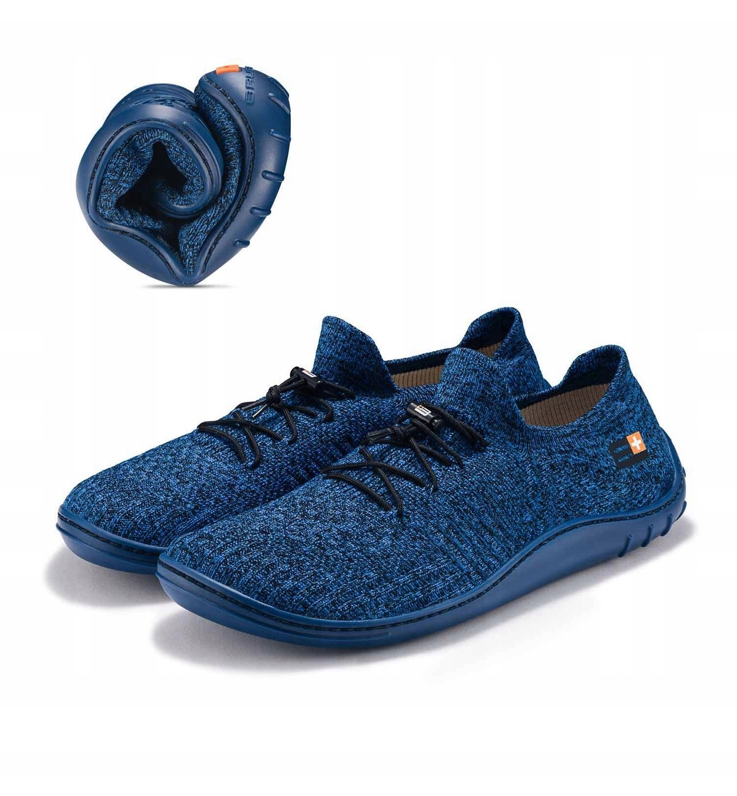 SH5003M Buty męskie barefoot merino ciemnoniebieski/niebieski 41