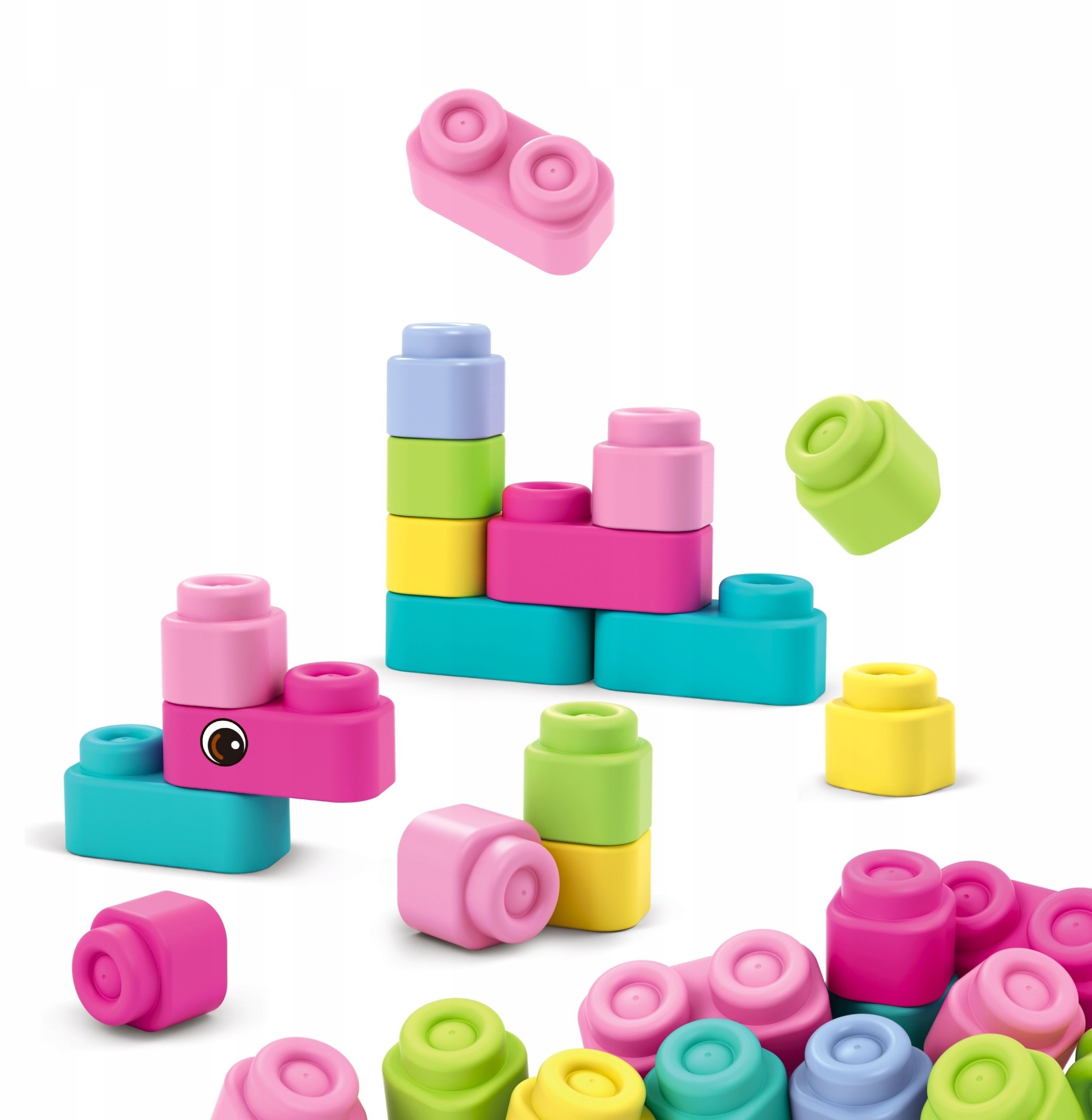 Bounn Miękkie klocki duże dla dziewczynek 33 elementy