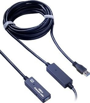 Kabel USB PremiumCord USB-A - USB-A 10 m Czarny (ku3rep10)