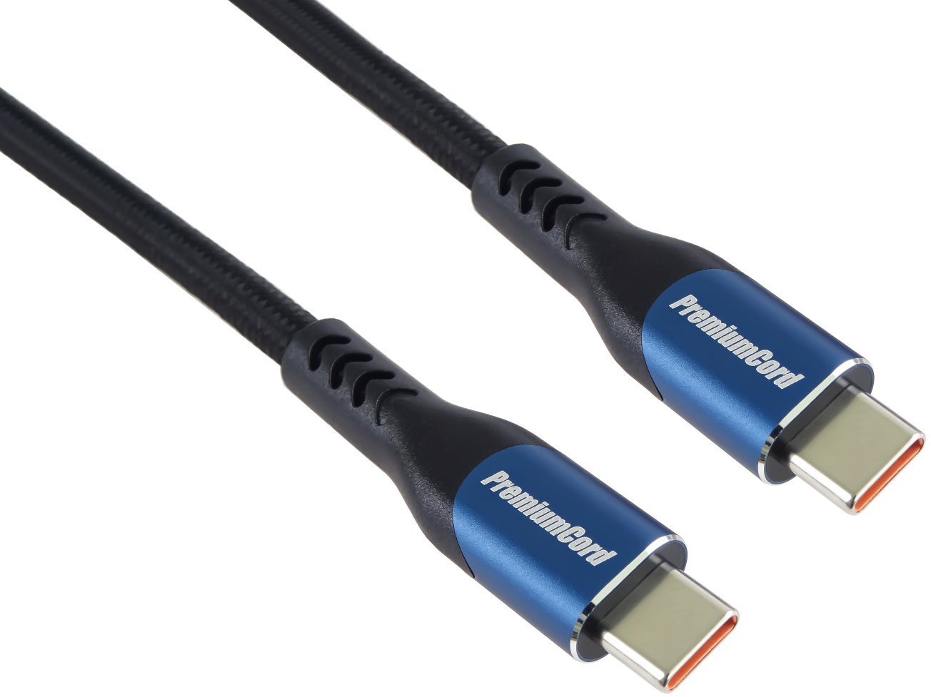 PremiumCord USB-C kabel ( USB 3.2 GEN 2x2, 5A, 100W, 20Gbit/s ) 3m, bavlněný oplet