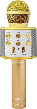 Mikrofon Lamex LTC z wbudowanym głośnikiem złoty