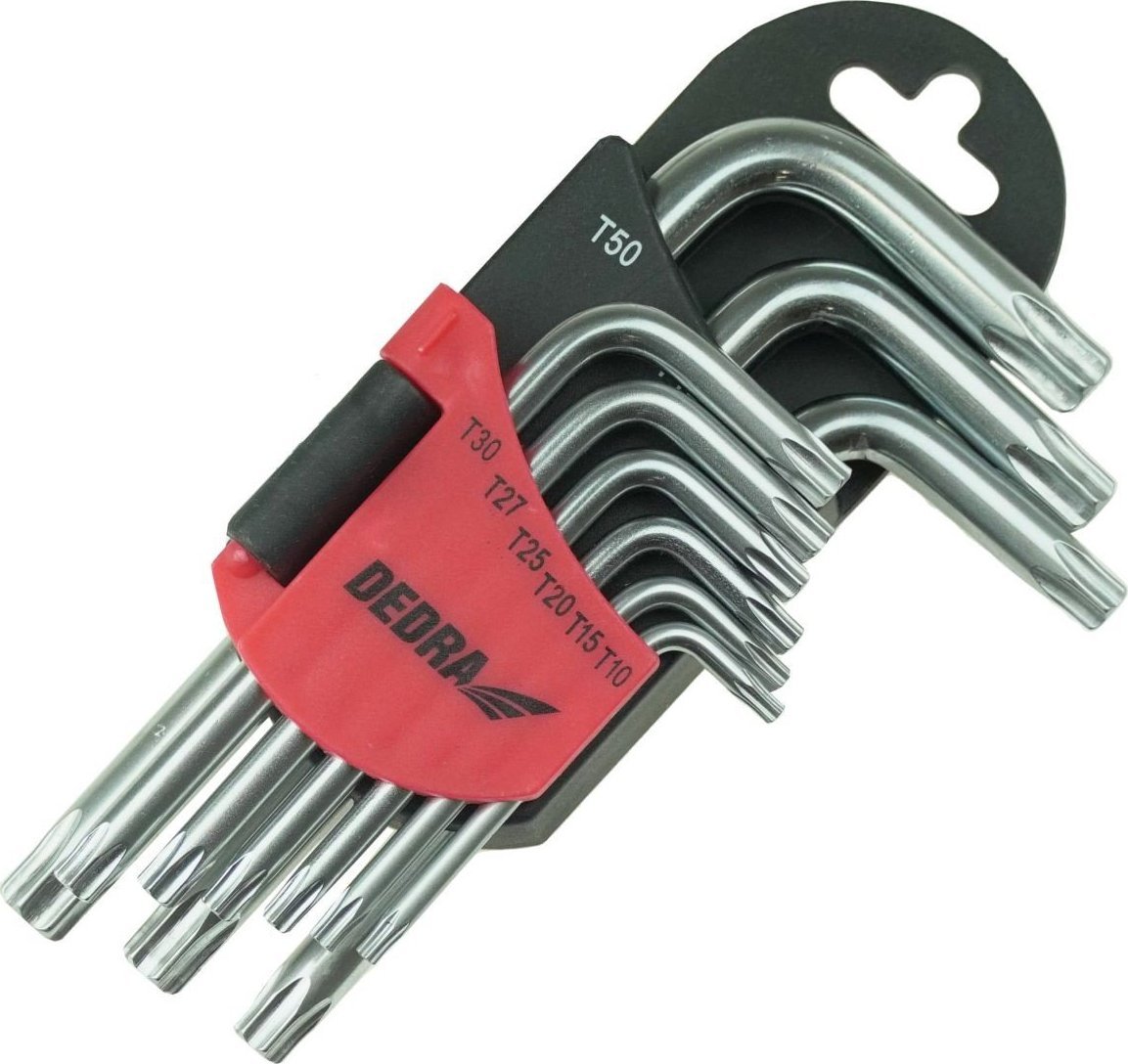 Dedra Klucze torx krótkie T10-T50 zestaw 9szt, CRV