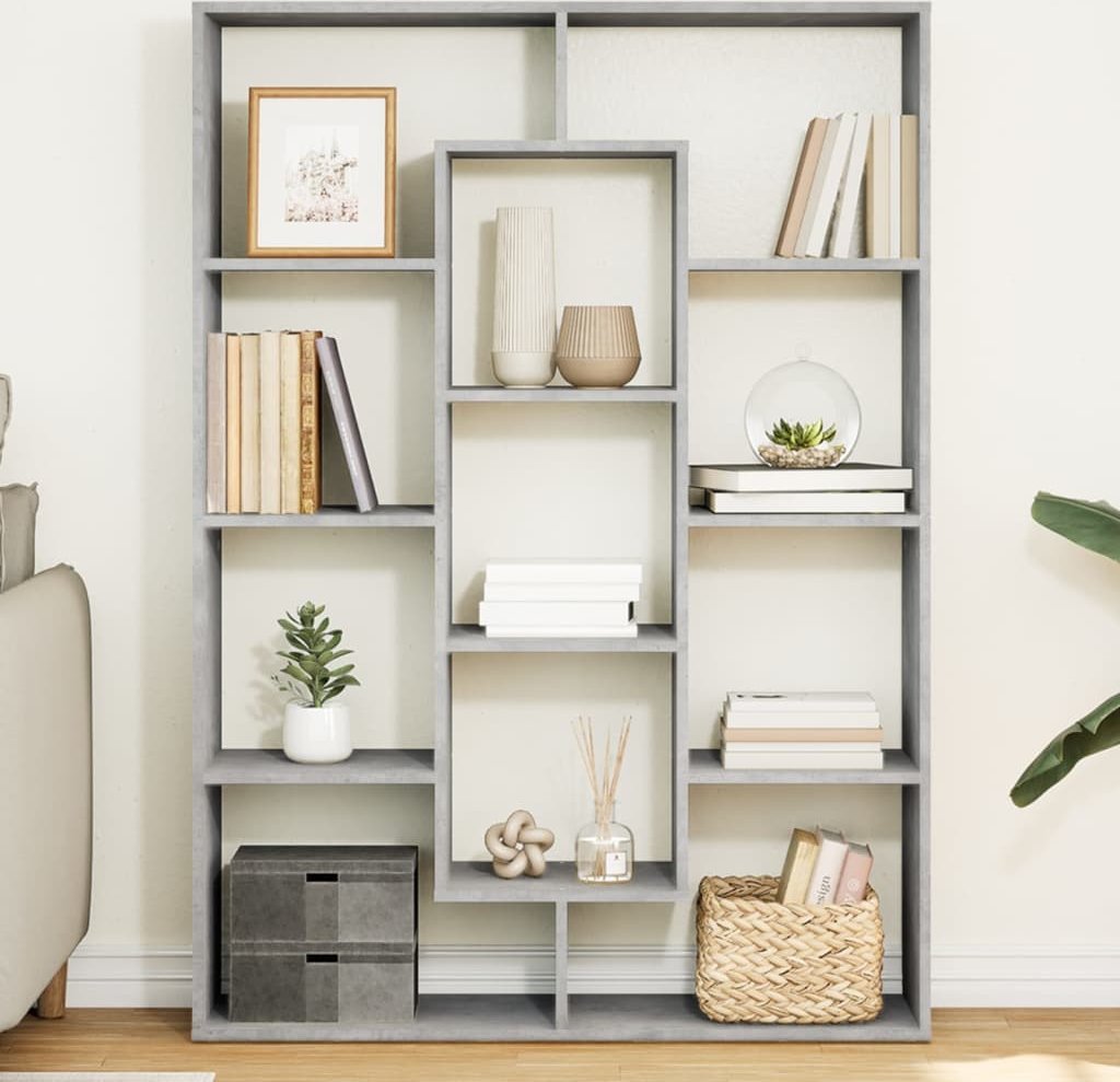 vidaXL vidaXL Regał, szarość betonu, 102x29x143 cm, materiał drewnopochodny