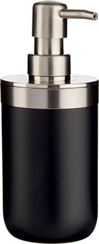 Dozownik do mydła dozownik do mydła 350 ml 9 x 8 x 17 cm stal nierdzewna czarny/srebrny