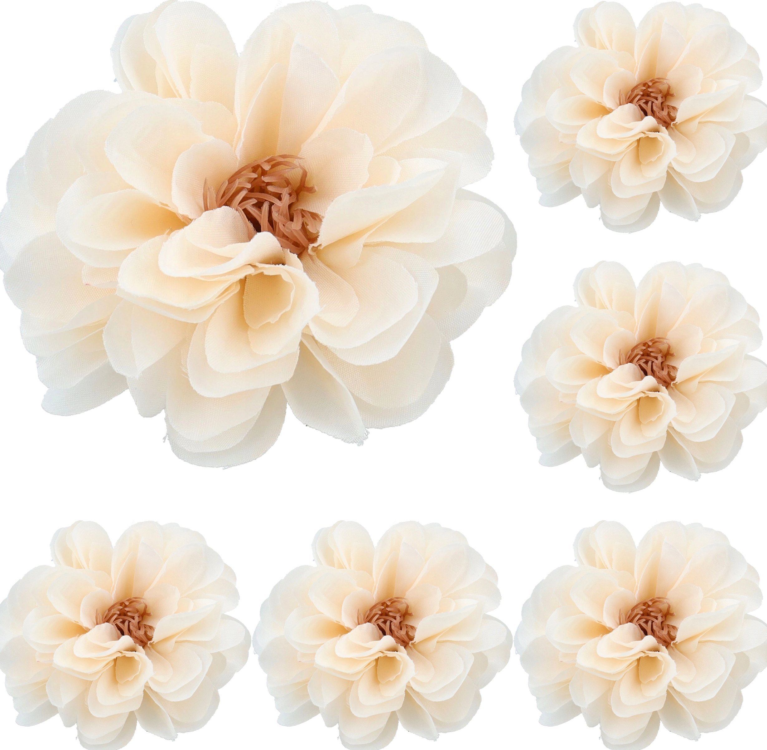 KWIATY sztuczne DALII do kompozycji WIĄZANKI na STROIK główki kwiatów DALIA