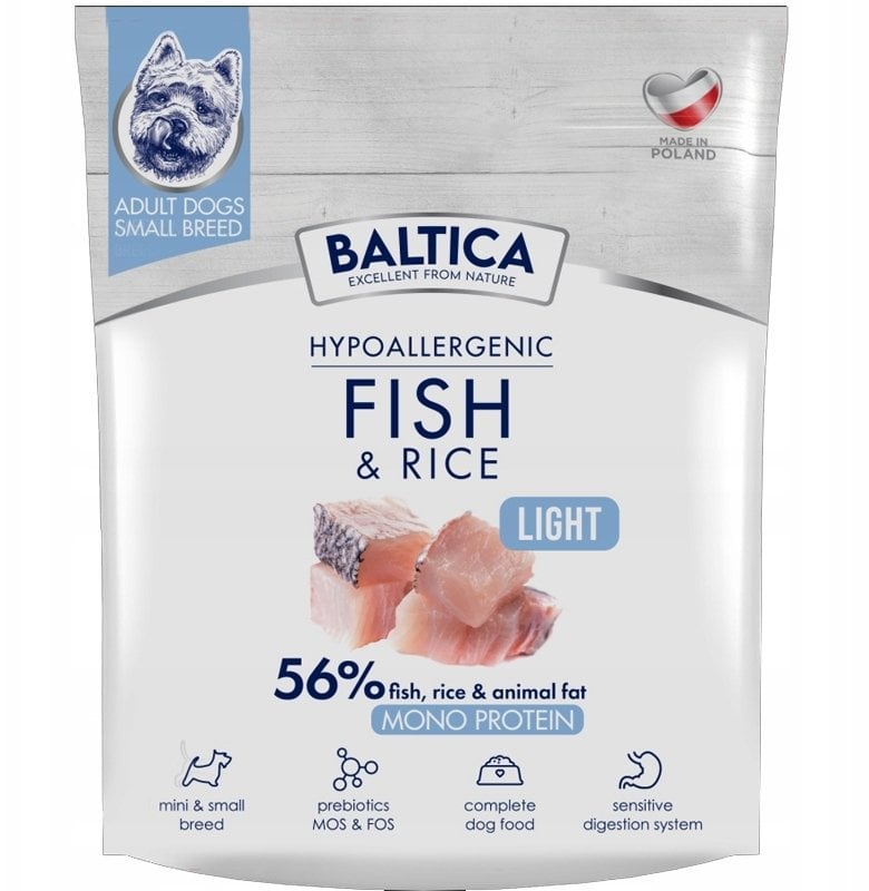 BALTICA NUTRACEUTIC Hypoallergenic Fish & Rice Light XS / S 1kg