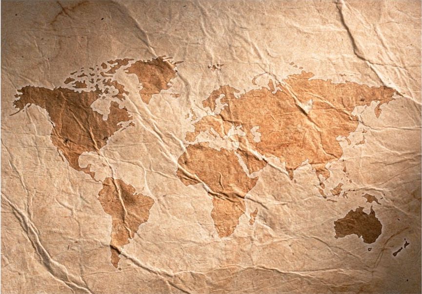 DecoNest Fototapeta - Piaskowa mapa - 200X140