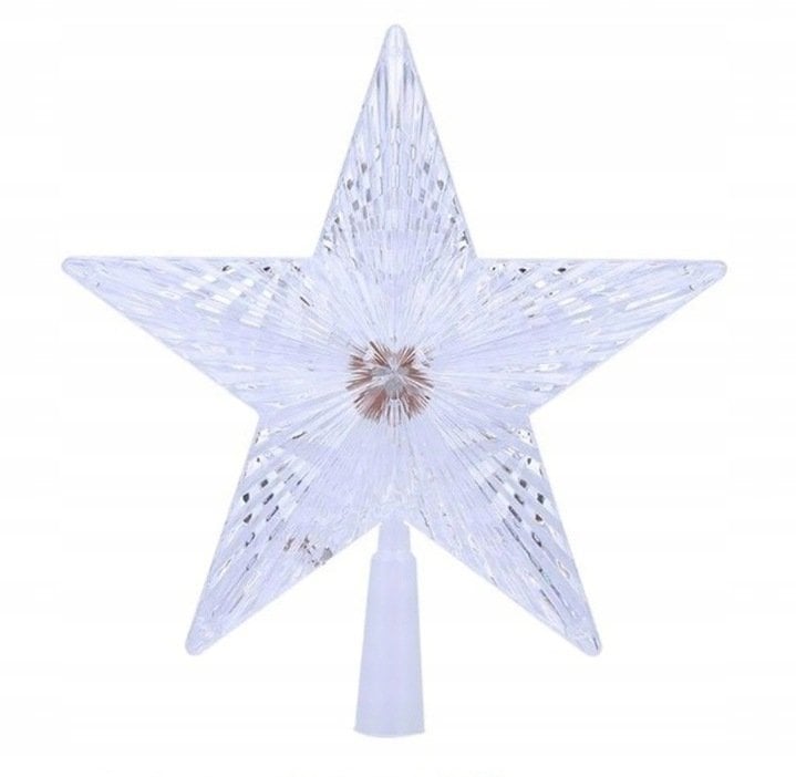 Lampki choinkowe gwiazda LED 10l czub na choinkę 16cm gwiazdka kolor multikolor 2 x bateria AA 1,5 V wewnętrzne 10-111