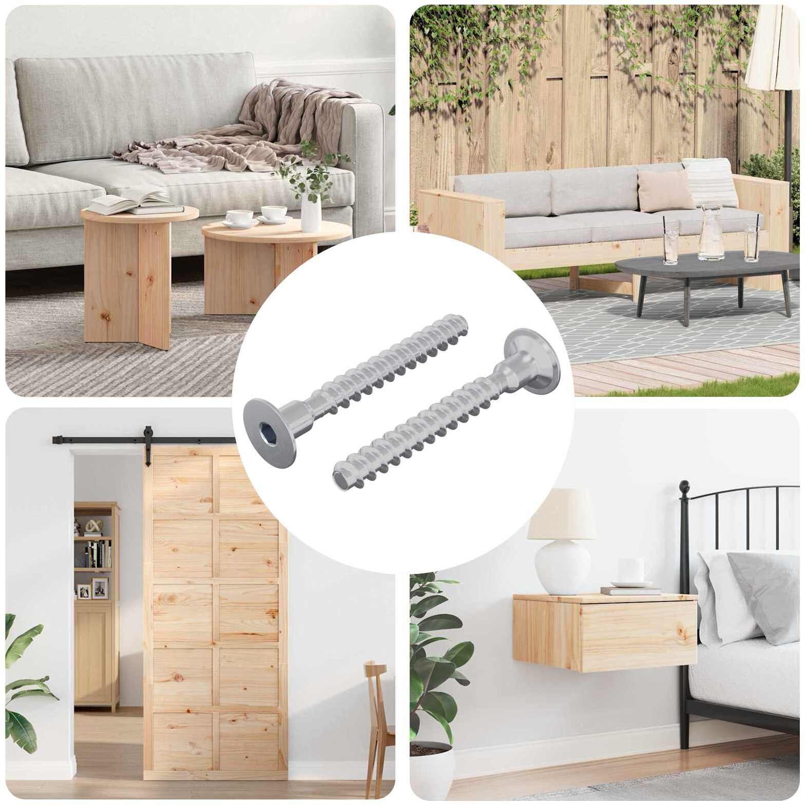 vidaXL Śruba 2 pcs powlekana cynkiem 5 x 40 mm Żelazo