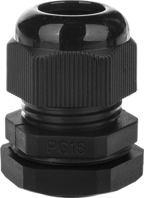 Ergom Dławnica kablowa poliamidowa PG16 IP68 DP 16/H BK czarna E03DK-01030300401