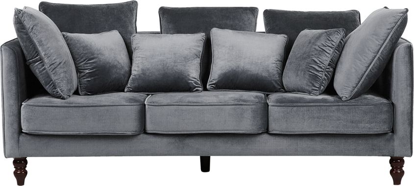 Beliani Sofa 3-osobowa welurowa szara FENSTAD