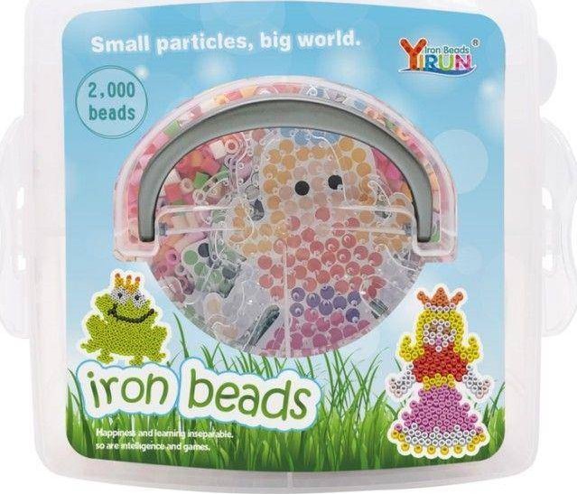 Koraliki Do Prasowania Szablony Księżniczka I Żaba, Zestaw 2000 Elementów, Prasowanka, Kuferek