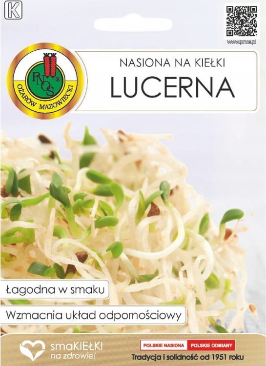 Nasiona na kiełki Lucerna 30g Delikatny smak