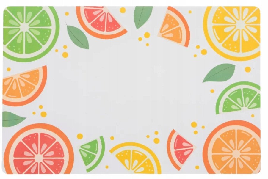 Podkładka na stół prostokątna 28x43cm mata PCV w letni owocowy wzór