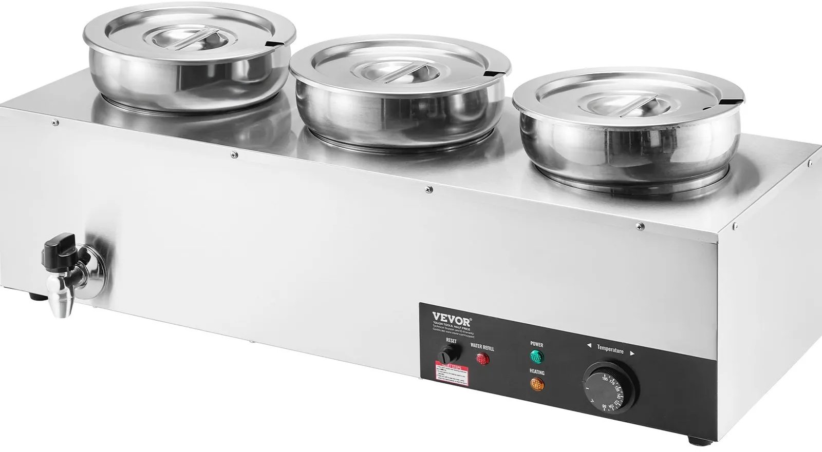 Podgrzewacz do zup 3x7,4L 1200W stal nierdzewna regulacja temp. do bufetu