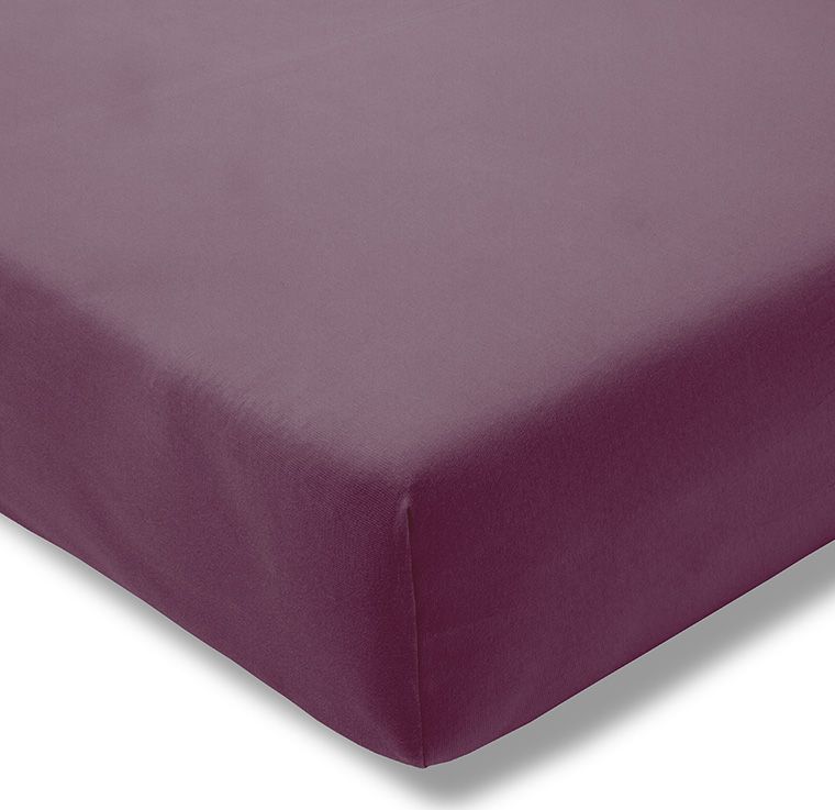 Estella Prześcieradło z gumką jersey 200x200 cm AUBERGINE feinjersey