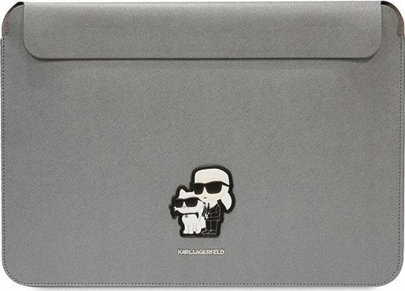Etui Karl Lagerfeld Sleeve KLCS14SAKCPMG 14" silver Saffiano Karl&Choupette