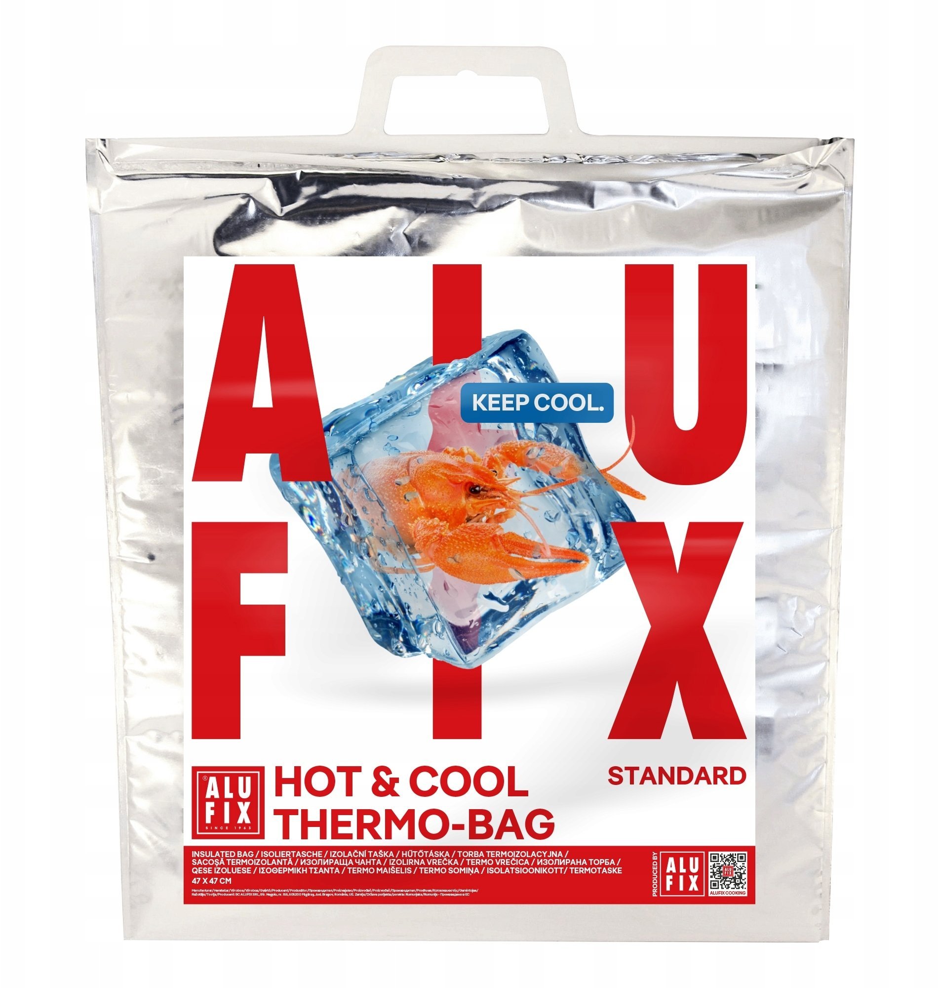 Torba termiczna ALUFIX, z uchwytem, PET, 47x47cm