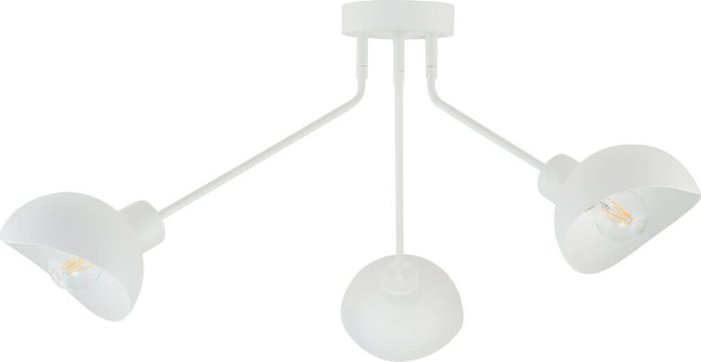 Lampa sufitowa Sigma Biała lampa sufitowa Roy nad łóżko do sypialni metalowa