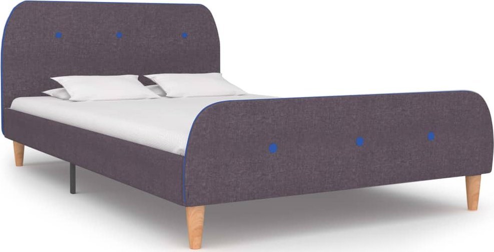 Rama łóżka bez materaca Taupe Tkanina 120x190 cm