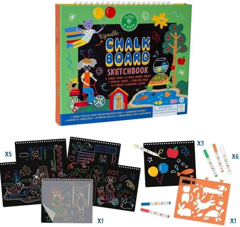 Szkicownik z kredowymi pisakami Zwierzaki