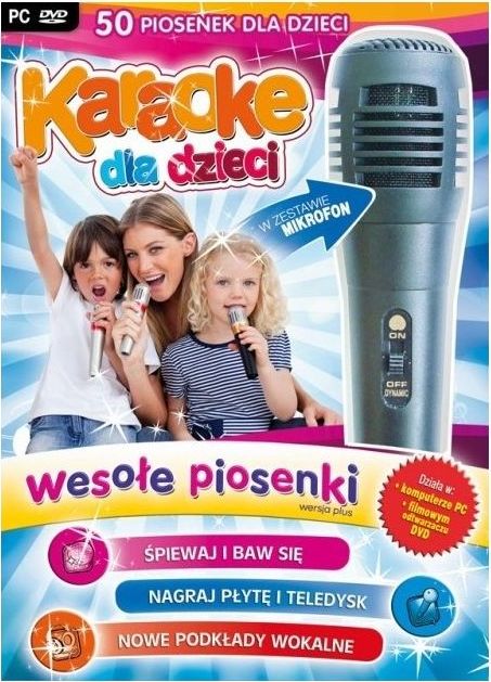 Avalon KARAOKE DLA DZIECI WESOŁE PIOSENKI Z MIKROFONEM PC DVD